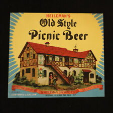 Heileman’s Old Style Picnic Beer Label IRTP  picture