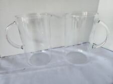 2 CLEAR MEDIUM GLASS MARTINI PITCHER WITH HANDLE  8