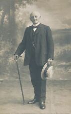 Man With Cane and Hat Real Photo Postcard rppc picture