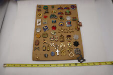 Huge Lapel Pin Lot 50+ Different Travel Advertising  Vintage Bud, military picture