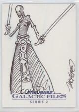 2013 Star Wars Galactic Files Series 2 Sketch Cards 1/1 Unknown Artist Auto 0j07 picture