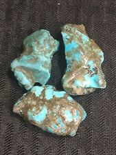 276ct 3 Nice Chunks of Morenci Turquoise Sky Blue Make lots of Stunning Jewelry picture