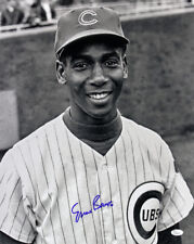  1953-71 Ernie Banks Chicago Cubs Signed LE 16x20 B&W Photo (JSA) picture