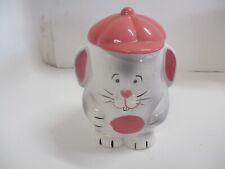 Vintage Rabbit Bunny with Pink Hat Cookie Biscuit Jar picture