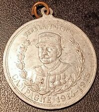 Medal General Joffre Countryside 1914-1915 J' Offer This Mascot To Soldier WW1 picture