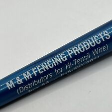 VTG Ballpoint Pen M & M Fencing Products Hi-Tensil Wire Searsboro IA picture