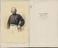 Ghémar, Brussels, Garibaldi vintage albumen CDV. Giuseppe Garibaldi born 4 ju picture