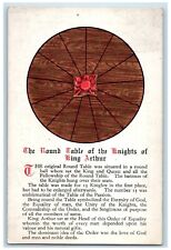 c1905 Round Table Of The Knights Of King Arthur's Hall Tintagel Antique Postcard picture