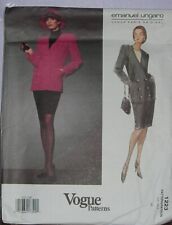 1990's VOGUE Misses' Jacket & Skirt Emanuel Ungaro Pattern 1223 Size 16 UNCUT picture