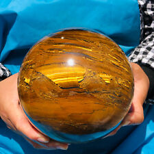 4000g   Natural Tiger's-eye Stone Quartz Crystal Sphere Ball  Healing  KH959 picture