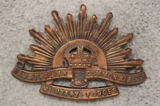 Australian Commonwealth Military Forces Metal Badge: General Service w/KC, 62mm picture