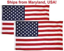 3x5 Ft American Flag w/ Grommets, United States Flags, US America, 2 Pack USA picture
