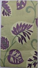 TWO Individual Paper Guest Decoupage Napkins- Purple Leaves with Green Back 1091 picture