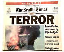 The Seattle Times Newspaper EXTRA EDITION September 11, 2001 TERROR picture