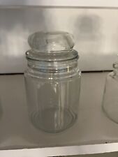 Vintage Terrarium Cylindrical Jar Used w/Glass Round Knob Top picture