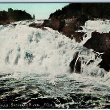 c1910s Chicoutimi Falls, Saguenay River, Quebec, Canada Valentines Postcard A207 picture