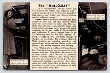 c1940s~The MAILOMAT~Pitney-Bowes Coin-Operated Postage Meter~VTG Postcard picture