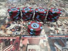 45 Paulson Classics Top Hat $5 Poker Chips Used Good Condition picture