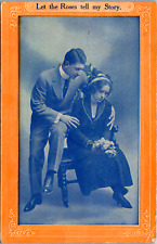 Valentine Romance Love You- Let The Roses Tell My Story C. 1912 Vintage Postcard picture