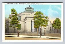 Richmond VA-Virginia, Monumental Church, Religion, Vintage Souvenir Postcard picture