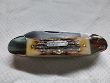 💯vintage parker frost rodgers wostenholm fat gnarly stag canoe RARE and NICE picture