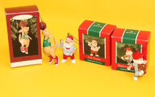 Vintage Hallmark Keepsake Ornaments Dunkin Roo + Handcrafted Gym Daddy Santa + picture