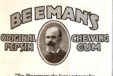 1918 Beeman's Original Pepsin Chewing Gum Eating Heartburn Vintage Print Ad 54 picture