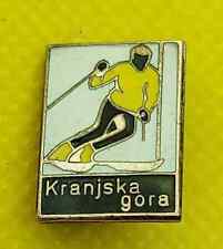 Kranjska Gora skiing, Winter sport, Slovenia vintage pin, badge  picture