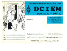 Ham Radio Vintage QSL Card     DC1EM   1973   Blackforrest, GERMANY picture