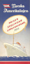 Norwegian America Line MS Oslofjord/Stavangerfjord 1952 Sailing schedule [3022] picture