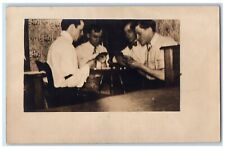 c1910's Gambling Cards House Interior Unposted Antique RPPC Photo Postcard picture