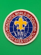 1981 Wonderful World Of Scouting Cadoo Area Council Patch BSA Scouts America NEW picture
