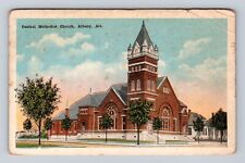 Albany AL-Alabama, Central Methodist Church, Religion, Vintage c1946 Postcard picture