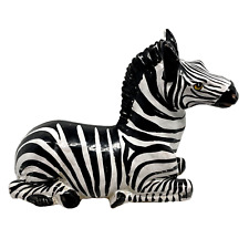VTG Italian Terracotta Zebra Statue 11