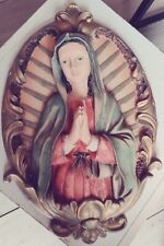 Virgin Mary Wall Hanging Home Decor with 3D effect, Handmade Polyresin Statue picture