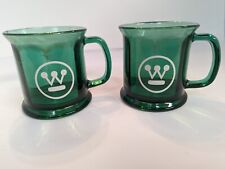 pair of 2 Westing House emarld green glasses preowned picture