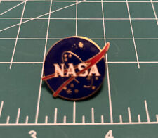 NASA Insignia Meatball Vector Blue Fill Gold Logo Lapel Pin picture