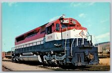 Postcard Erie Lackawanna 3638 EMD SDP45's Bicentennial Colors Hornell NY A70 picture