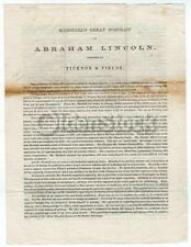 Abraham Lincoln William Marshall Portrait Ticknor & Fields Advertising Broadside picture