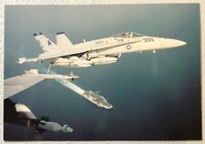 Postcard Pair of F/A-18C Hornets Over USS Enterprise US Navy Carrier 1999 picture