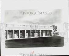 1956 Press Photo Architect's sketch of the Saddle Inn Building, Avon Lake picture