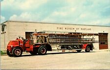 1918 Mack Bulldog Fire Museum of Maryland Lutherville Vintage Postcard picture