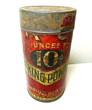 ANTQ 1898 JAQUES BAKING POWDER TIN W/GOLD MEDAL HIGHEST AWARD WINNER LABEL 1898 picture
