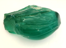 1 lb 15 oz Chunk of  Blue Green Slag Glass picture