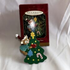 Hallmark 1999 Adding the Best Part Mouse Tree Heart Christmas Ornament Vintage picture