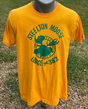 STEELTON MOOSE LODGE #382 T-Shirt Vtg 80's Screen Stars Sz L Single Stitch 50/50 picture