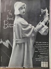 1954 Women's Leto Cohn LoBalbo Botany Coat Vintage Fashion Ad picture