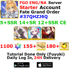 [ENG/NA][INST] FGO / Fate Grand Order Starter Account 5+SSR 150+Tix 1120+SQ #37Q picture