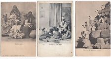 EGYPT ~ Vintage Lot of 3 Postcards~Pyramid Ascension, Arab School, Arab Family picture