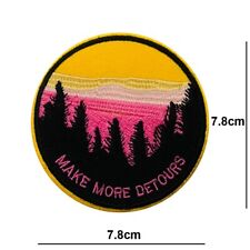 Make More Detours Embroidered  Patch Iron or Sew On Badge applique logo picture